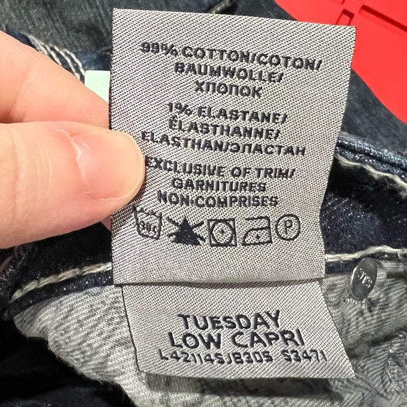 NEW‎ NWT Tuesday Capri silver Jeans 29 - Picture 10 of 10